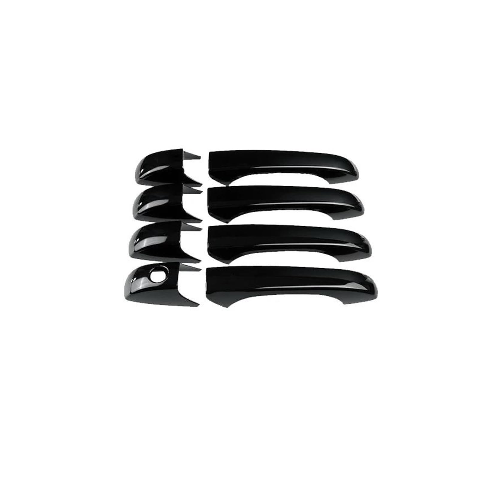 Lzbzhb Metallic Blcak 4Pcs Car Exterior Outsidedoor Handle For Chrysler 300 For 300C 2005~2010 Chrome Car Door Handle Cover Trim(Metallic Blcak 4Pcs)