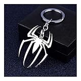 Geschlecht: Unisex Schlüsselanhänger Avengers 4 Spiderman Venom Keychain Violent Bär Spider-Man Mode Autoteile for Männer und Frauen Geschenke Dekorationen (Color : Silver)