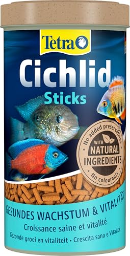 Tetra Cichlid Sticks - Mangime per tutti i ciclidi e altri pesci ornamentali di grandi dimensioni, bastoncini galleggianti, lattina da 500 ml