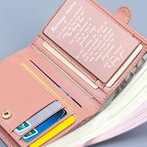 Degasken Marriage Anniversary Card, Engraved Aluminum Wallet Card, 3.38 in x 2.13 in x 0.03 in, Rose Gold4