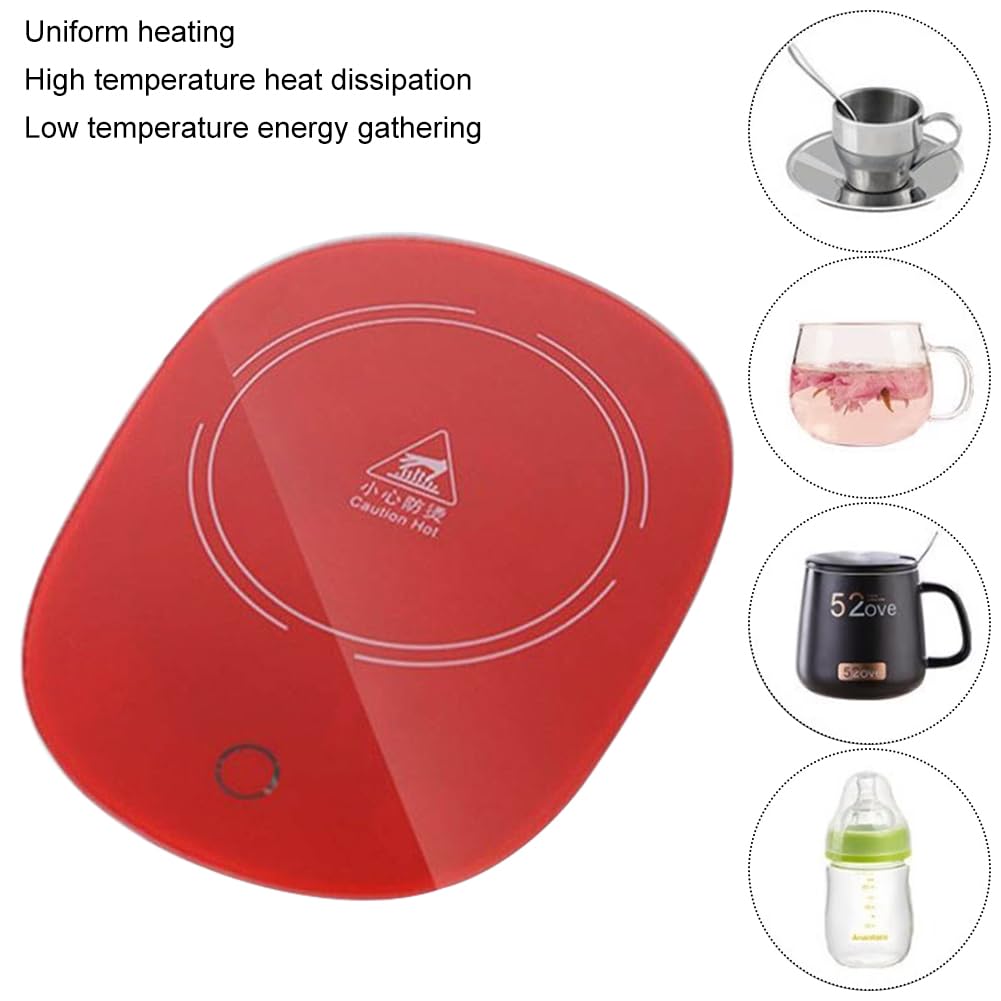 Scalda Tazza USB,Scalda Tazza,Scalda Bevande,Scaldatazze da Caffè,Sottobicchiere Elettrico,Scalda Tazza,Sottobicchieri Riscaldante Scalda Bevande,Scaldatazze da caffè (Rosso)