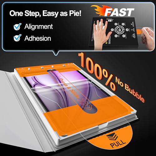 Image of EZ-GLAZ-2 Pack Paper-Feel Screen Protector for iPad Air 13 Inch M4 /M3 /M2 (2026 /2025 /2024) - Apple Pencil Compatible, 9H+ Tempered Glass, Matte Film, Anti-Scratch, Bubble Free, with Installation Box