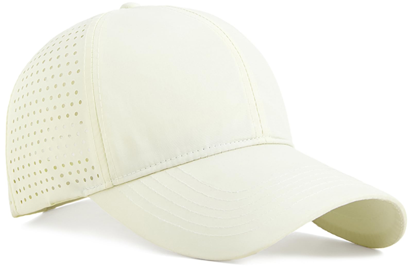 Quick Dry Baseball Cap Curved Brim Snapback Hat Laser Cut Mesh Ball Cap Golf Ball Cap for Men