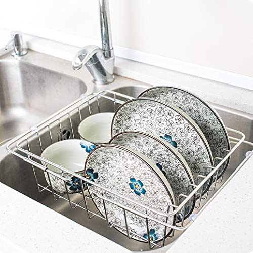 Gaixia Dish Drain Basket Stainless Steel Drain Rack Household Kitchen Cutlery Cup Dish Storage Rack Dryer 33X22X11Cm Kitchen Storage Racks #TOP3
