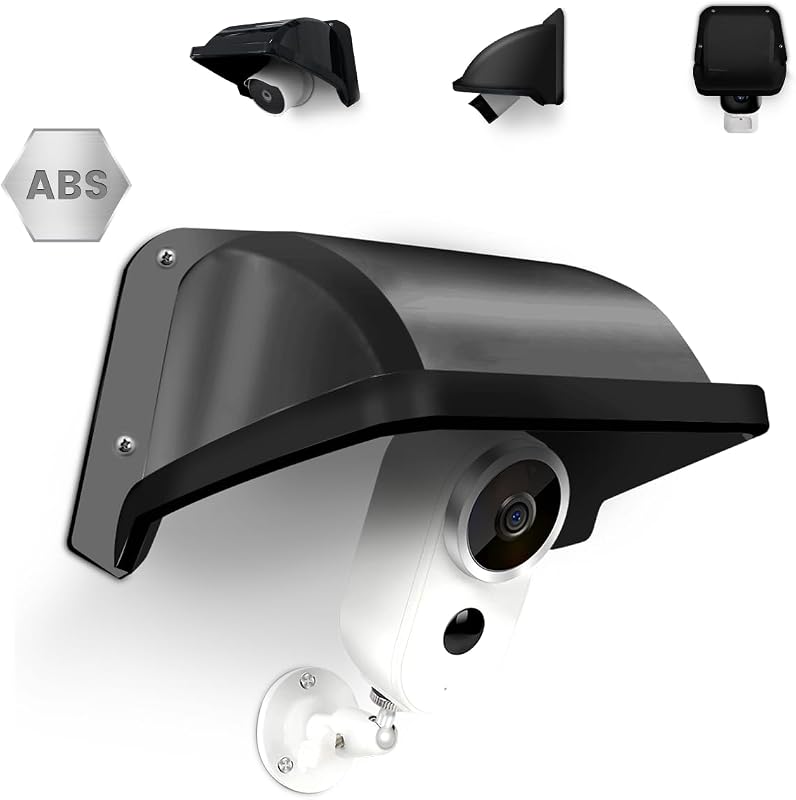 Universal Security Camera Covers Shield Sun Rain | Waterproof Protective Roof for Bullet, Dome Cameras, ABS Plastic Shade Cover (Black)