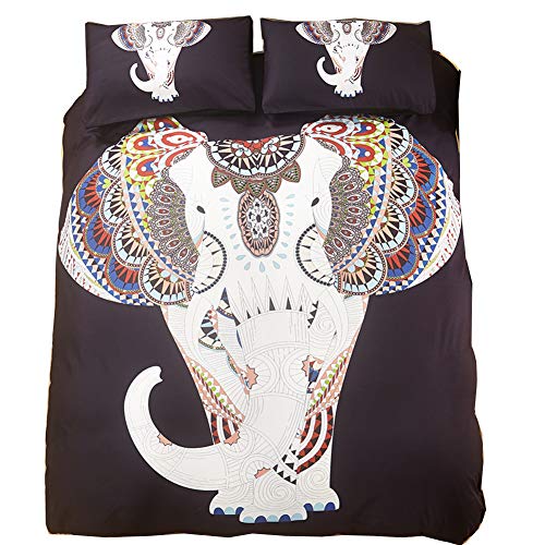Chambre à coucher parure de lit 2 personnes motif éléphant 3D - 2