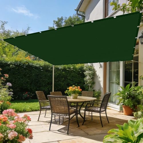 Voile d'ombrage étanche 2x10m vert foncé pour protection de terrasse - 2