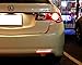 iJDMTOY Red Lens 48-SMD LED Bumper Reflector Lights Compatible With 09-14 Acura TSX (Euro Accord) Function as Tail, Brake & Rear Fog Lamps