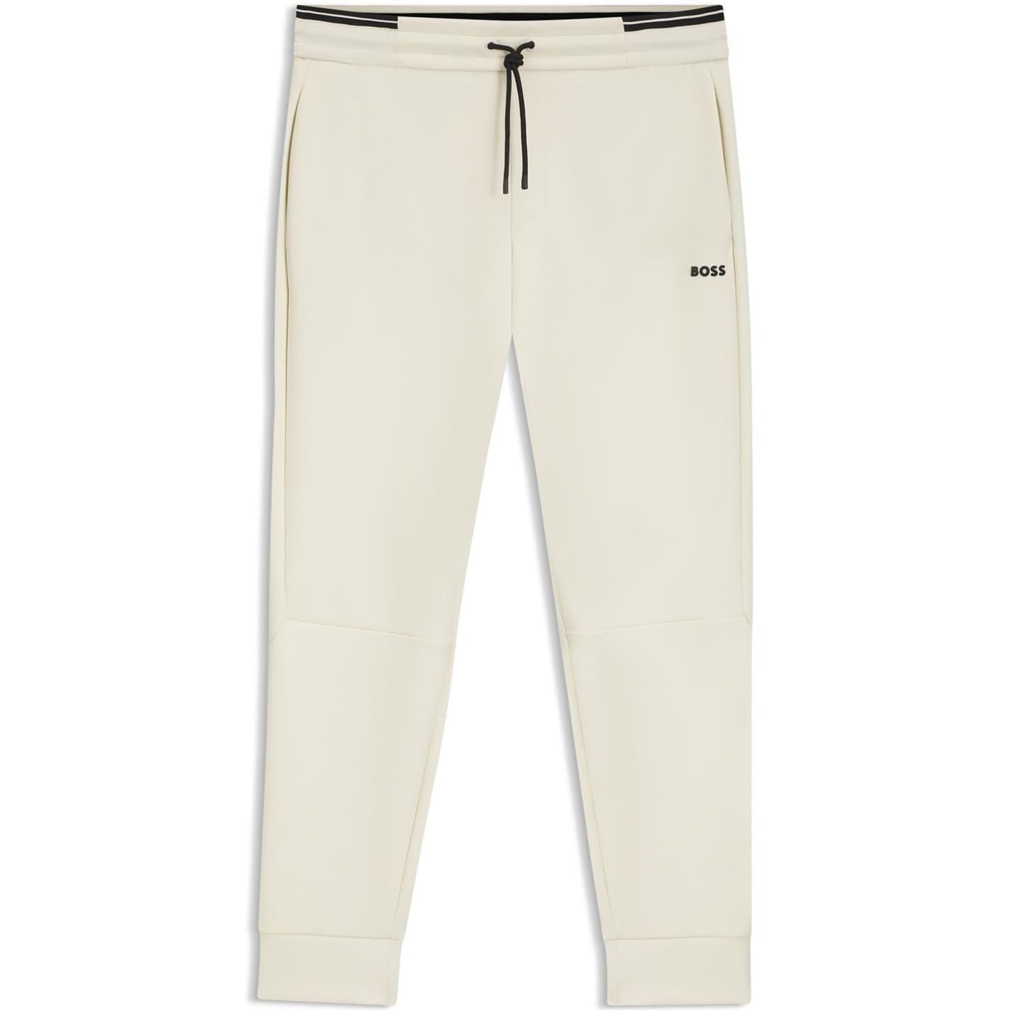 BOSS Men's Zone Jogging Bottoms Cotton Blend with Stripes, Open White, 3XL