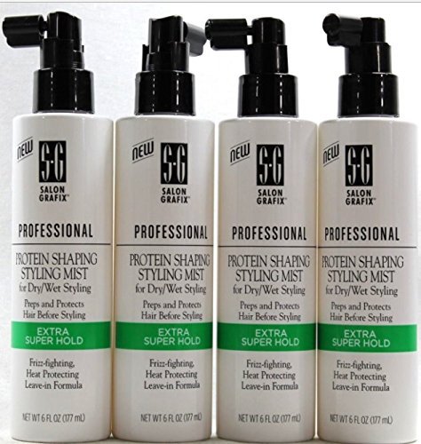 Lot of 4 Salon Grafix Professional Protein Shaping Styling Mist Extra Super Hold 6 fl oz each Made in USA