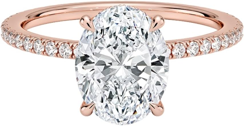 1-5 Carat IGI Certified Lab Grown Diamond Ring 10K 14K 18K Solid Gold Perfect Fit Hidden Halo Lab Grown Diamond Engagement Ring Christmas Gift For Women (Color:E, Clarity:VS1)