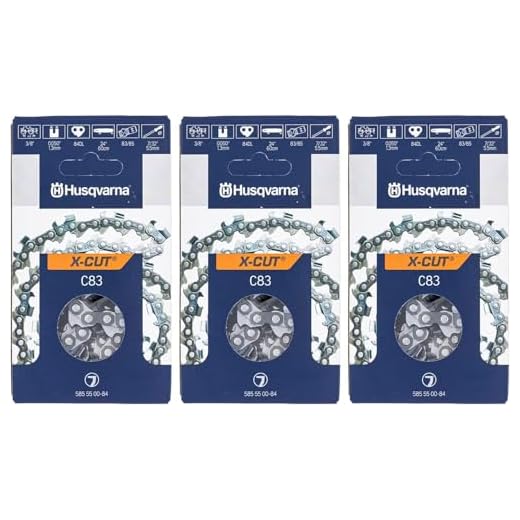 Husqvarna 585550084 24" C83 X-Cut 24" Chain 3/8" .050" 84 DL 3 Pack