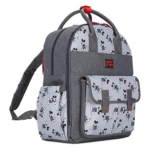Disney Baby Backpack, Mickey-Grey Mickey, 16 Inch