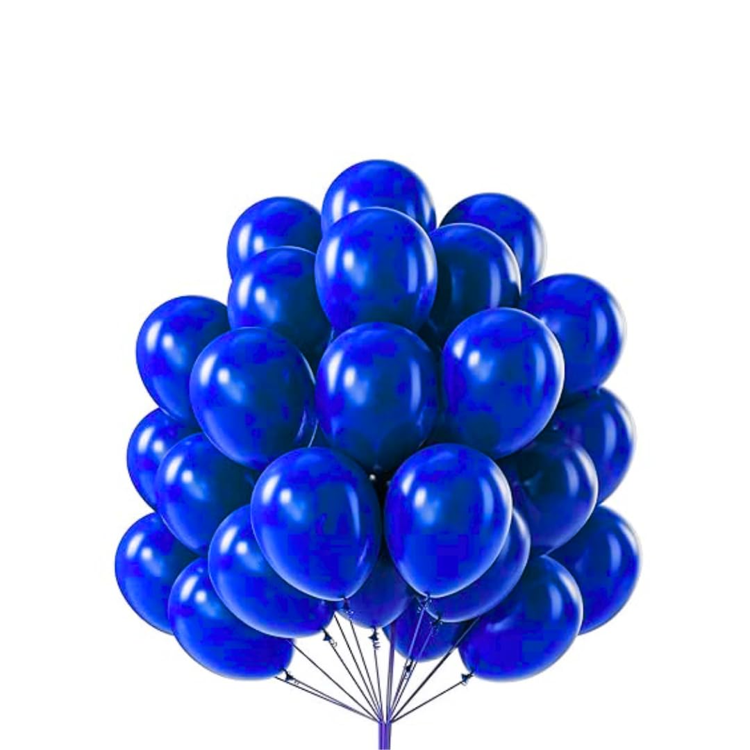 Wanna Party 8" Dark Blue Latex Balloon 20Ct