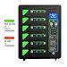 pagertec UNY Secure Cell Phone Charging Station Locker, Digital Pin Activated Locking Bays USB Charging Station, Easy Setup - Wall Mounted or Floor Standing, All Type Charging Cables (UNY-Locker)