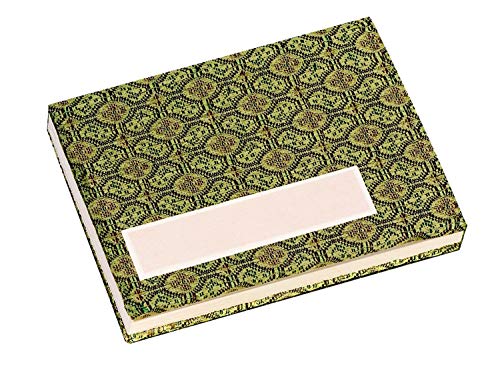 Honsell Leporello 33301 Sketch Book with 22 Sheets = 44 Pages of Chinese Natural White Handmade Cardboard, 12 x 9 cm