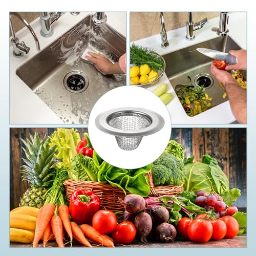 uxcell Set 4 coladores para fregadero cocina acero inox miniatura 7