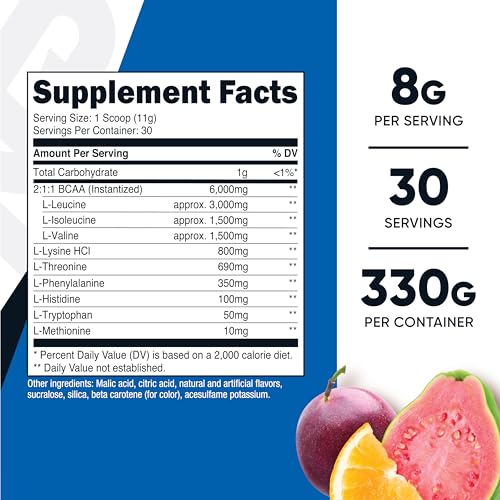 Image of Nutricost EAA Powder 30 Servings, Passion Fruit, Orange, and Guava (POG) | Essential Amino Acids, GMO-Free, Gluten-Free, Vegetarian Friendly