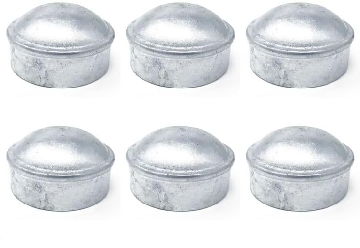 1 5/8" Pressed Steel Dome Caps for Chain Link Fences - Set of Six