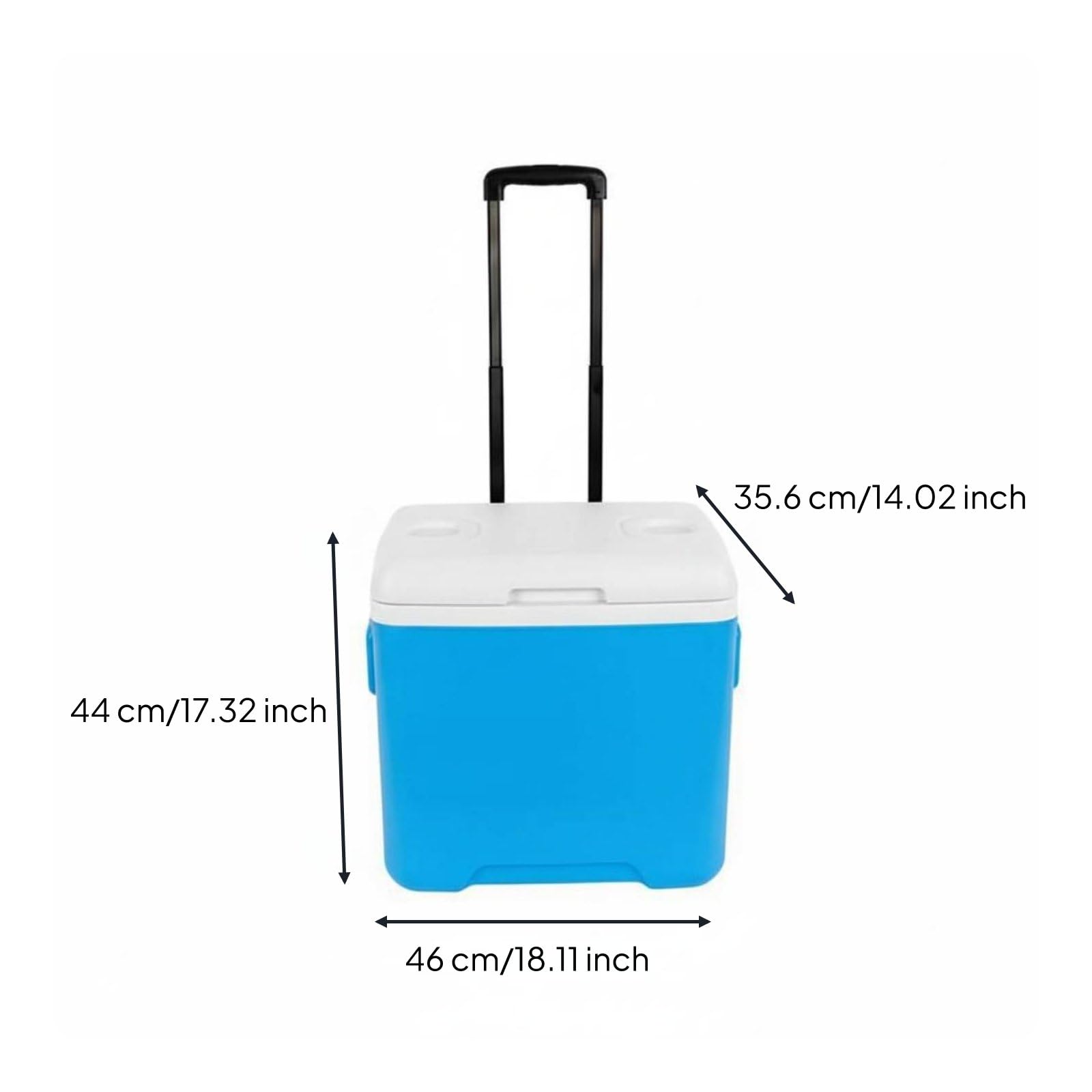 Roller Carrello Frigo Portatile Borsa Termica Ghiacciaia Isolata con Schiuma PU Spessa E Materiale per Uso Alimentare Struttura Durevole Adatto a