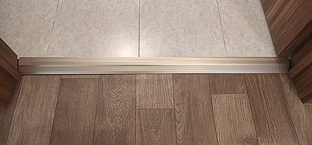 Floor Transition Strip for Gap, Floor Transition Strip for Thresholds, Aluminum Non Slip Reducer Flute for Uneven Floors Front Door Barn Doors, Thresholds Transition Strips