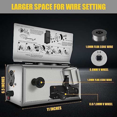 Ssimder 140A Mig Welder 110V/220V Dual Voltage Flux Core Welder Mig/Stick Welding Machine Igbt Inverter Welder #TOP4