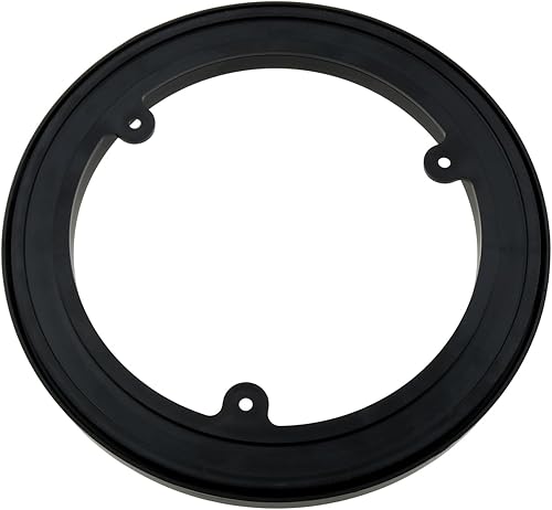 Miniatura 2 de Lazy Susan de plástico redondo negro de 8 pulgadas  8x0.55 pulgadas para plantas en maceta, soporte de exhibición giratorio, altavoces estéreo, mesa