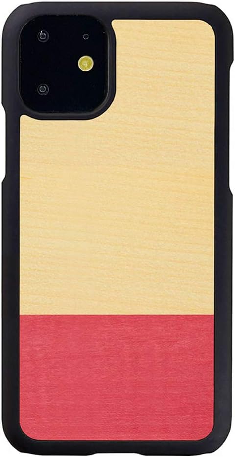 WOODMAN Man&Wood I16840i61R iPhone 11 Natural Wood Case, Miss Match Wood, 6.1 Inches, iPhone Back Cover, Japanese Authorized Dealer