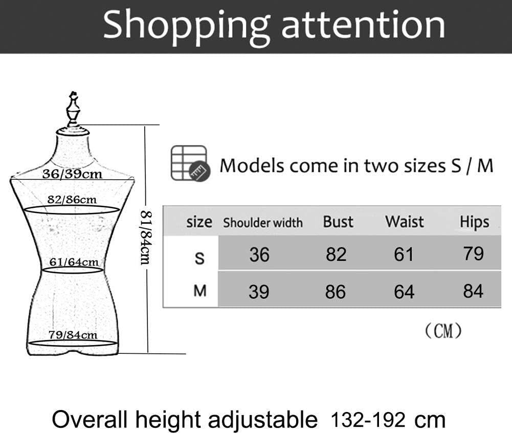 Female Mannequin Torso with Adjustable Height (140-175cm), Brown Linen Cover, Clothing & Jewelry Display, Shop Window Dress Form
