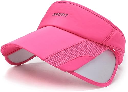 Miniatura 36 de Viseras solares para mujer con visera retráctil, visera de golf, protección UV, gorra de playa, tenis, correr, deporte, sombrero ajustable Blanco
