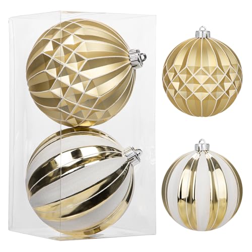 Briful 6'' Extra Large Christmas Ornaments for Trees Decorations, 2PCS