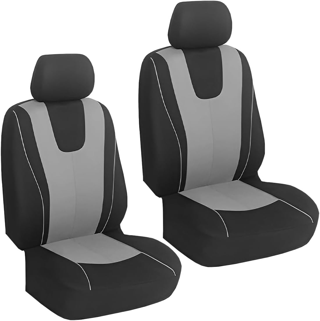 YoRise 2PCS Car Seat Covers, Comfortable Breathable Front Seat Covers, Highly Elastic Automotive Seat Protector Cover Accessories for RV, SUV, Truck, Sedan (Black)