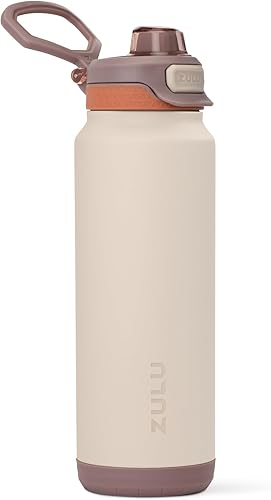 Miniatura 23 de ZULU Powerfill Pro - Botella de agua de acero inoxidable de 24 onzas con tapa de llenado rápido, metal aislado al vacío de triple pared, tapa de