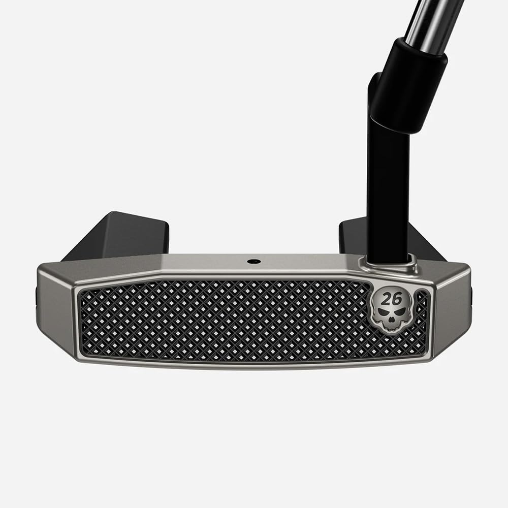 PXG Golf Club Putter Mallet Battle Ready II Bat Attack Double Bend Putters Platinum Shaft: Double-Bend Putter Shaft - Chrome Grip: PXG Pistol I Putter Grip - Black Head Color: Platinum 34" Right Hand