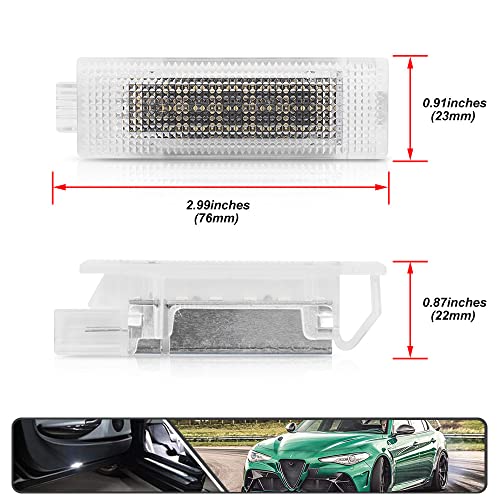 2 Piezas Lámpara LED Blanca de Cortesía para Puerta miniatura 5