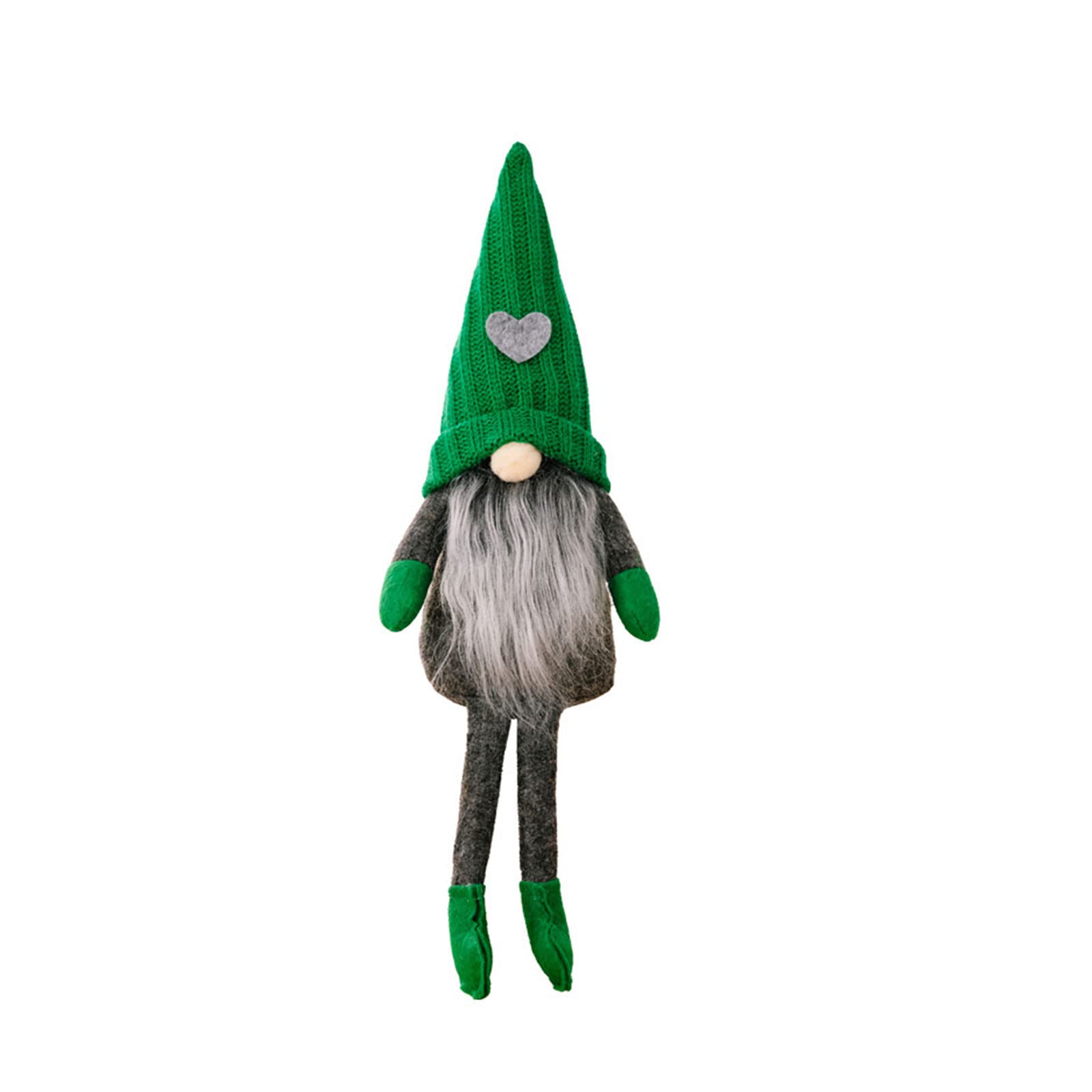 Xinsheinelry Christmas Green Knitted Hat Decorative Doll Ornament Decor Supplies for Restaurant Decoration Faceless