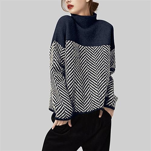 Autumn Winter High Collar Jumper Casual Fashion Warm Sweater Ladies Loose All-Match Knitting Bottoming Pullover Top2