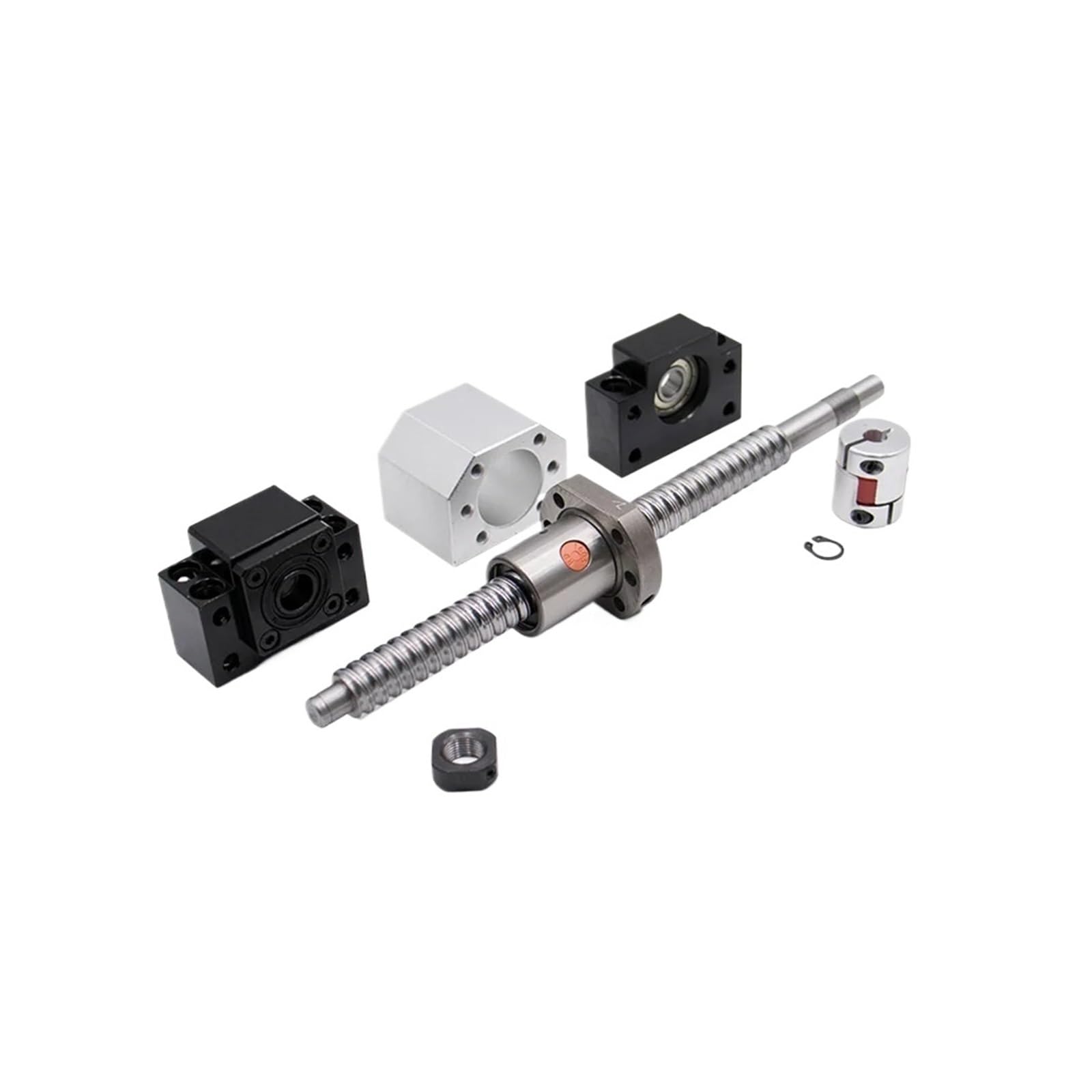 RM / SFU1605 Usinage d'extrémité de vis à billes laminées + écrou à bride + boîtier dsg16h + support d'extrémité BKBF12 + coupleur 200mm-500mm(400mm)