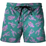 Grafik Badeshort Freizeit Kurze, Beiläufige Art und Weise Der Männer Schnell Trocknend Badehose mit Taschen - 3D Printed Hummer Muster Sommer-kühlen Bequeme Persönlichkeit Strand Board Shorts Sport La