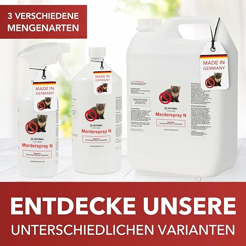 BIODELTA LTK-008 Anti Marder Spray 500 ml - Marderschreck - Marderabwehr mit Langzeitwirkung - Marderschutz - Vertreibt Marder ohne zu schaden - Blumenduft- fleckenfrei