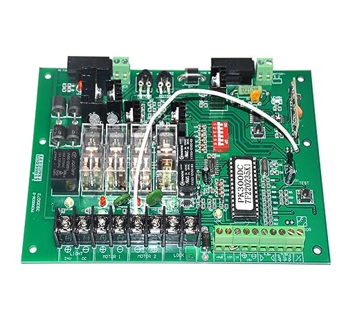 Motor Puerta Corredera 300 kg por Placa de Control de la Tarjeta de la Placa de Circuito del reemplazo del Motor de la Puerta oscilante de la Hoja 24VDC(2 remotes)