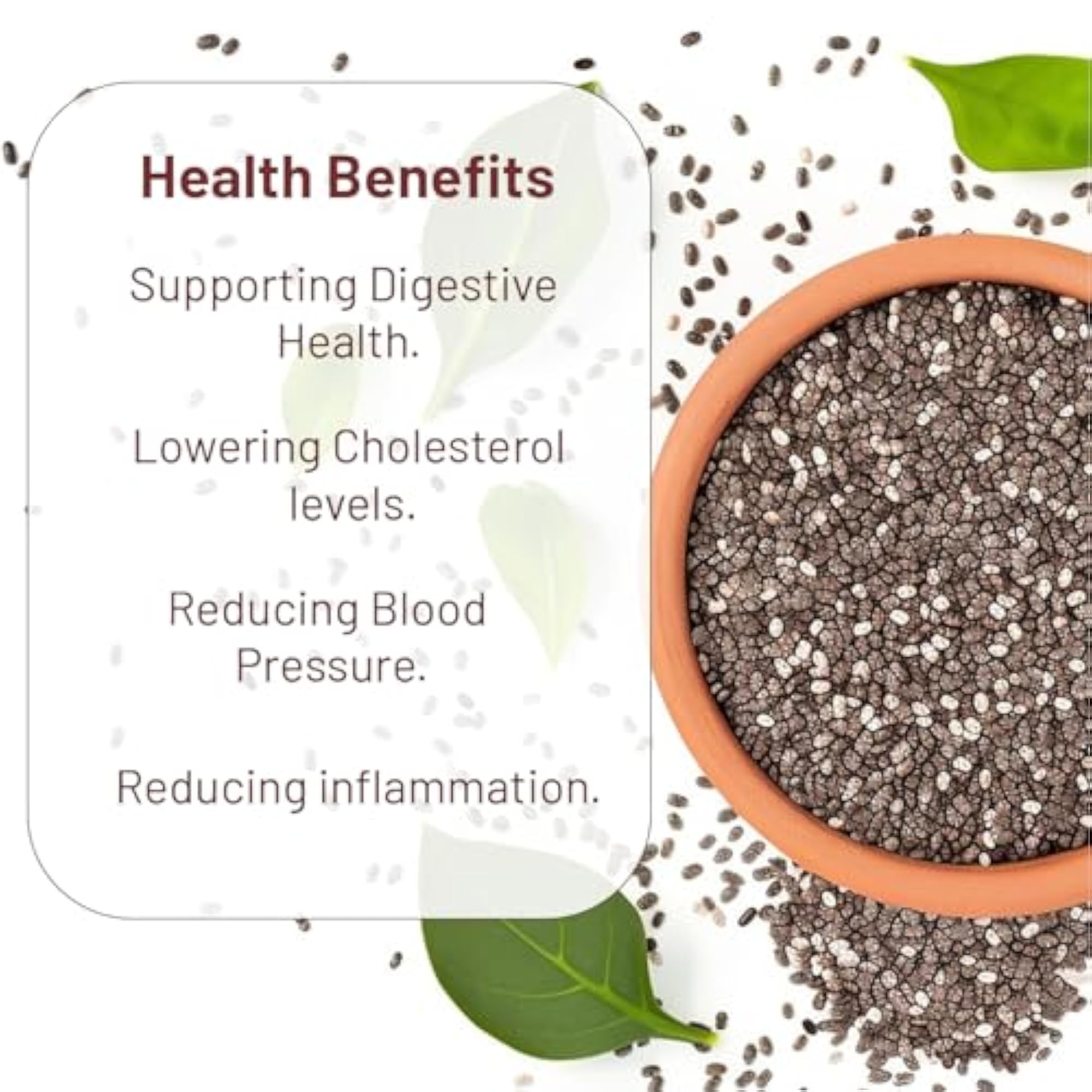 SampurnaVeda Chia Seeds, Nutrient-Rich Raw Sabja Seeds