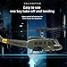 funnyndiy C032 RC Helicopter with 3D Invert Flight, 1/48 UH-1 Huey 6CH 6-Axis Gyro Flybarless One-Key Takeoff/Landing RC Helicopter with Altitude Hold & Optical Flow Positioning for Enthusiasts