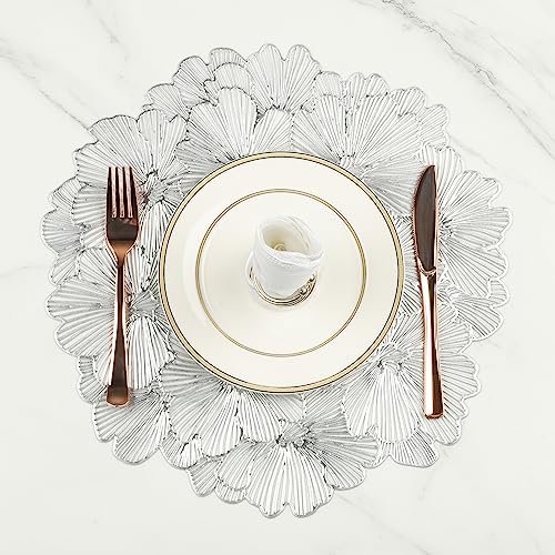 Napperons de table à dîner argentés lavables pour simplifier vos repas - 4