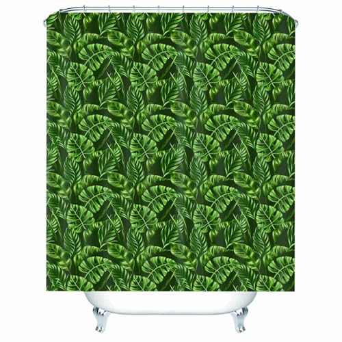 Rideau de douche imperméable motif feuille de banane 180x180cm - 2