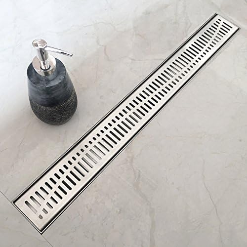 Neodrain Linear Shower Drain 36Inch with Removable Wave Pattern Grate