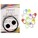 Knitter's Pride Bundle: Interchangeable 37-inch (94cm) Black Silver Cord to make 47-inch (120cm) IC Knitting Needle with 10 Artsiga Crafts Stitch Markers 800105