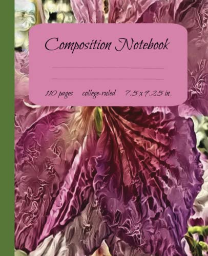 Composition Notebook College-Ruled: Floral Composition Notebook