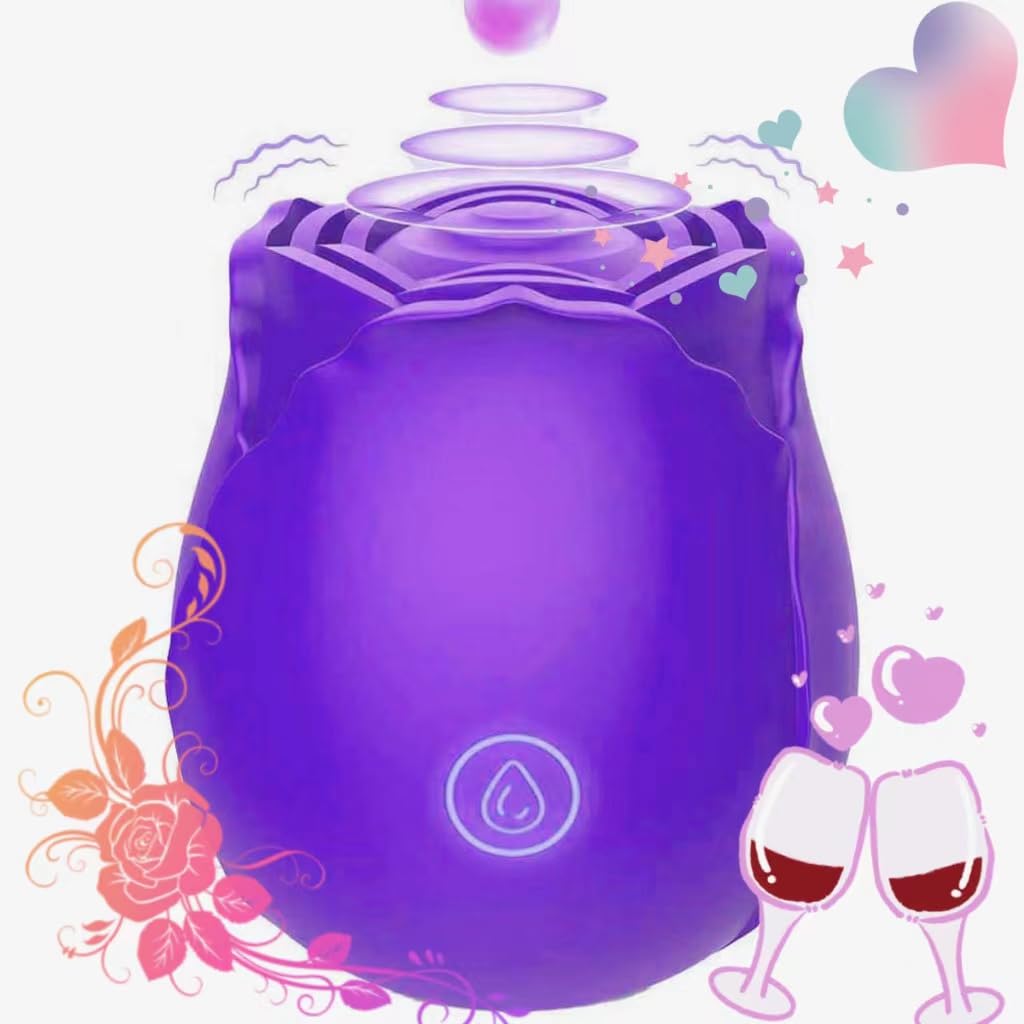 2024 Upgraded Purple Roses Shape Small Tool 10 Modes Toy Waterproof Adults Valentines Bachelorette Party Gift Q6