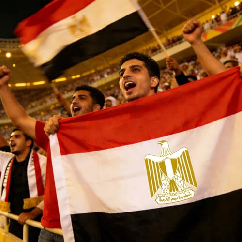 Image of Ahfulife Egypt Flag 3x5 Ft, 1 Pc Large Egyptian National Flags for Outdoor Indoor, Double Sided with Brass Eyelets for World Cup, Party, Garden, Bar, Street Decor